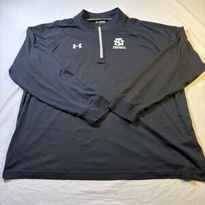 Under Armour New Trier Football Quarter Zip Pullover Men's 3XL Loose Fit Black